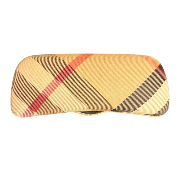 Burberry Checkered Eyewear Case in Signature Beige and Black main image 5